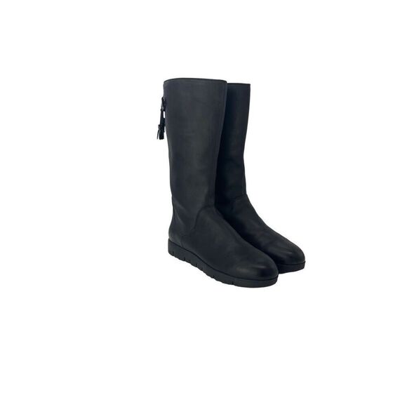 Tsbuo black boots size extra light mid calf boots size 8 - Picture 4 of 16